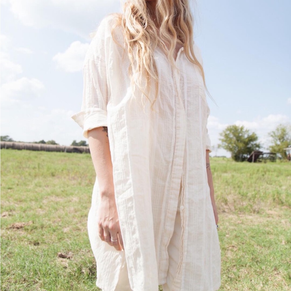 esby Sarah Japanese Cotton Button Down